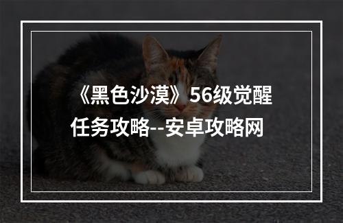 《黑色沙漠》56级觉醒任务攻略--安卓攻略网