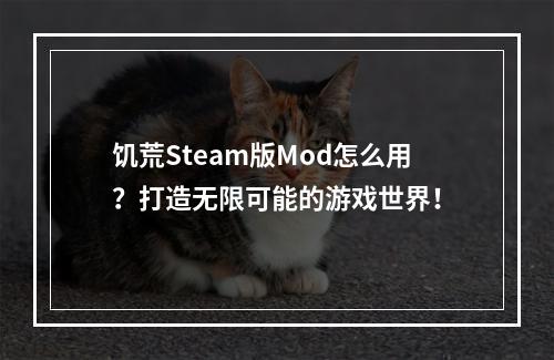 饥荒Steam版Mod怎么用？打造无限可能的游戏世界！