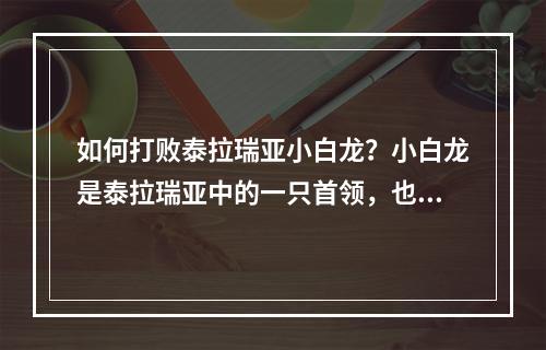 如何打败泰拉瑞亚小白龙？小白龙是泰拉瑞亚中的一只首领，也是最容易被击败的一个首领。但如果不掌握正确的