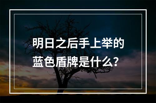 明日之后手上举的蓝色盾牌是什么？