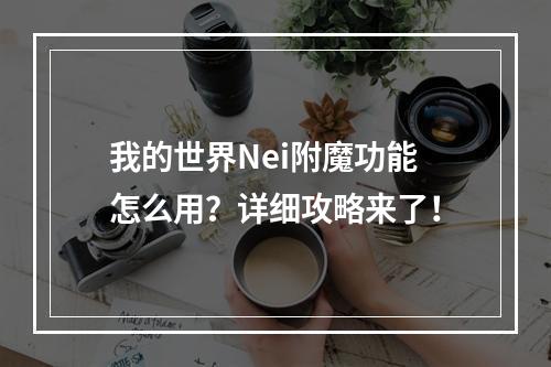 我的世界Nei附魔功能怎么用？详细攻略来了！