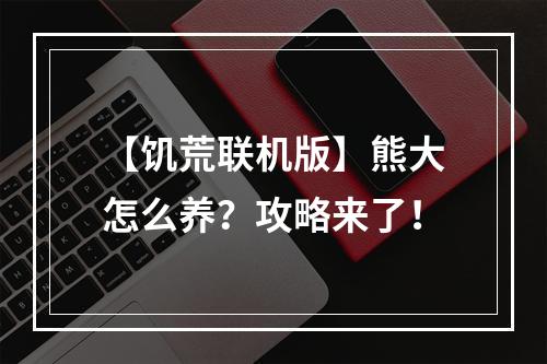 【饥荒联机版】熊大怎么养？攻略来了！