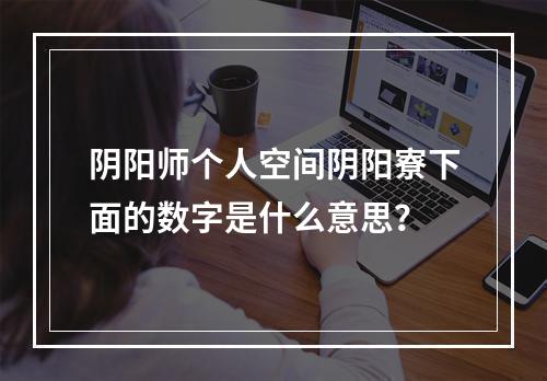 阴阳师个人空间阴阳寮下面的数字是什么意思？