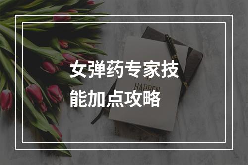 女弹药专家技能加点攻略