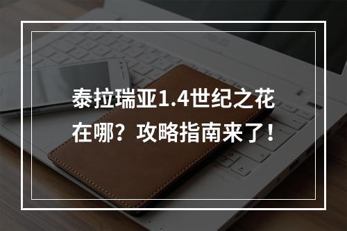 泰拉瑞亚1.4世纪之花在哪？攻略指南来了！