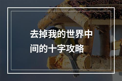 去掉我的世界中间的十字攻略