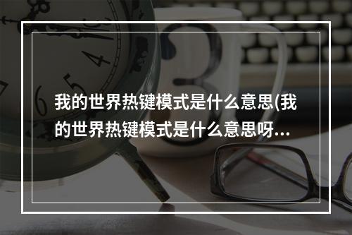 我的世界热键模式是什么意思(我的世界热键模式是什么意思呀)