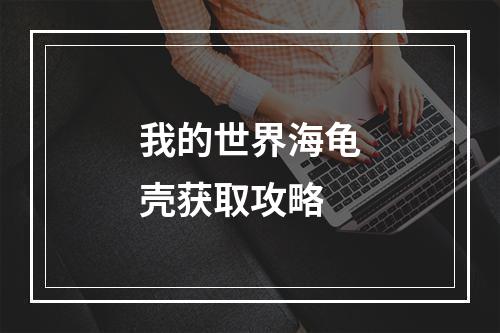 我的世界海龟壳获取攻略