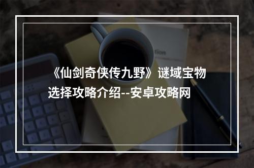 《仙剑奇侠传九野》谜域宝物选择攻略介绍--安卓攻略网