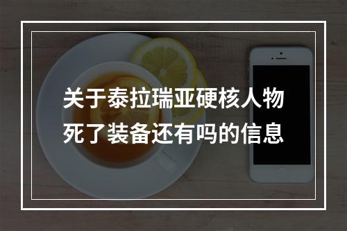 关于泰拉瑞亚硬核人物死了装备还有吗的信息