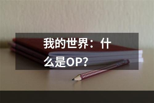 我的世界：什么是OP？