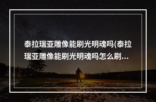 泰拉瑞亚雕像能刷光明魂吗(泰拉瑞亚雕像能刷光明魂吗怎么刷)