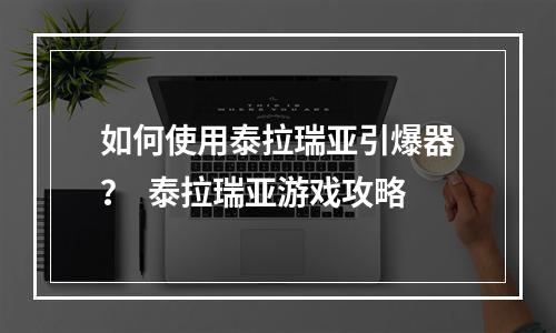 如何使用泰拉瑞亚引爆器？  泰拉瑞亚游戏攻略