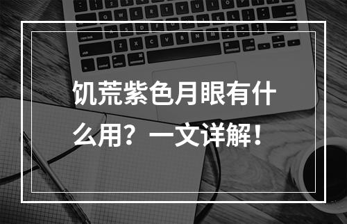 饥荒紫色月眼有什么用？一文详解！