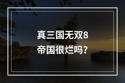 真三国无双8帝国很烂吗？