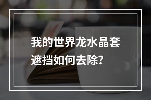 我的世界龙水晶套遮挡如何去除？