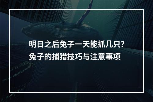 明日之后兔子一天能抓几只？兔子的捕猎技巧与注意事项