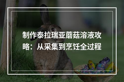 制作泰拉瑞亚蘑菇溶液攻略：从采集到烹饪全过程