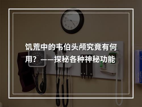 饥荒中的韦伯头颅究竟有何用？——探秘各种神秘功能