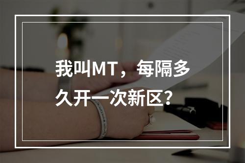 我叫MT，每隔多久开一次新区？