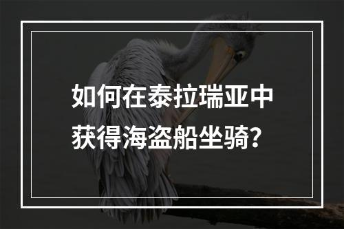 如何在泰拉瑞亚中获得海盗船坐骑？