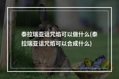 泰拉瑞亚诅咒焰可以做什么(泰拉瑞亚诅咒焰可以合成什么)