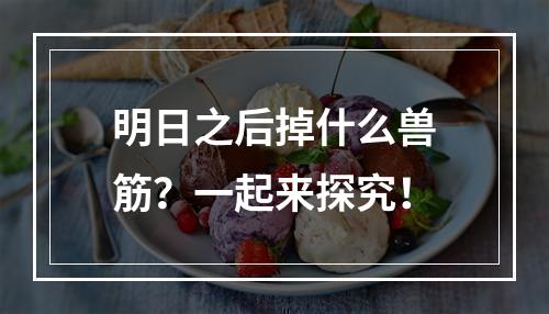 明日之后掉什么兽筋？一起来探究！