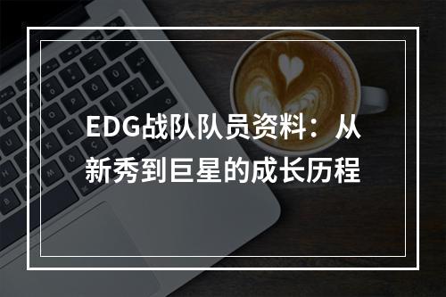 EDG战队队员资料：从新秀到巨星的成长历程