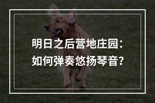 明日之后营地庄园：如何弹奏悠扬琴音？