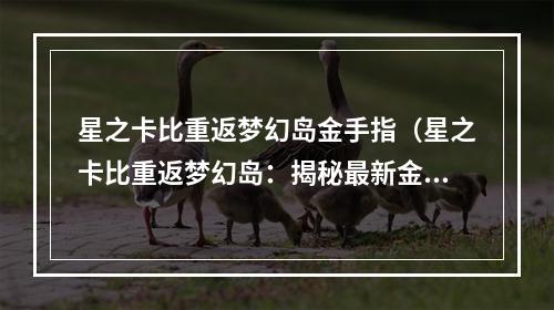 星之卡比重返梦幻岛金手指（星之卡比重返梦幻岛：揭秘最新金手指）