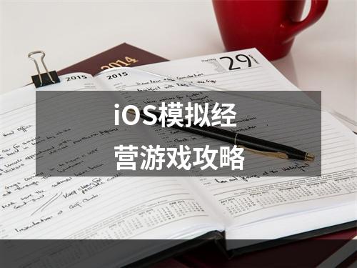 iOS模拟经营游戏攻略