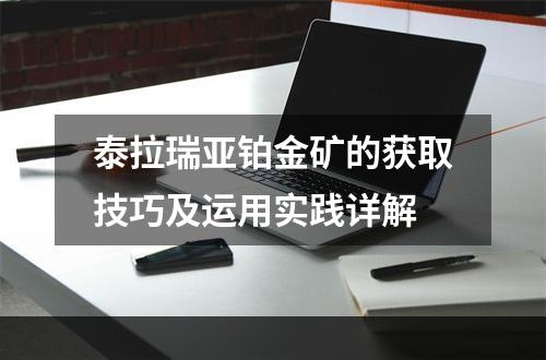 泰拉瑞亚铂金矿的获取技巧及运用实践详解