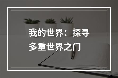 我的世界：探寻多重世界之门