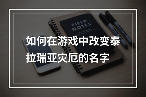 如何在游戏中改变泰拉瑞亚灾厄的名字