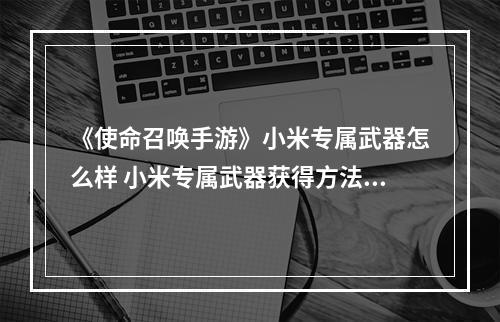 《使命召唤手游》小米专属武器怎么样 小米专属武器获得方法介绍--游戏攻略网