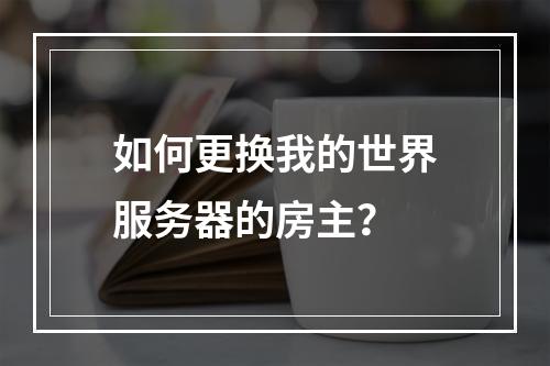 如何更换我的世界服务器的房主？