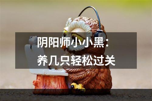 阴阳师小小黑：养几只轻松过关