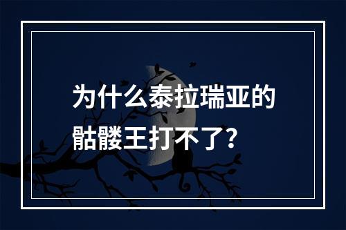 为什么泰拉瑞亚的骷髅王打不了？