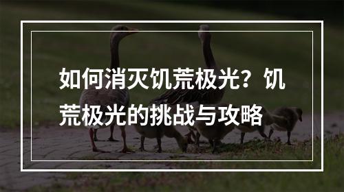 如何消灭饥荒极光？饥荒极光的挑战与攻略