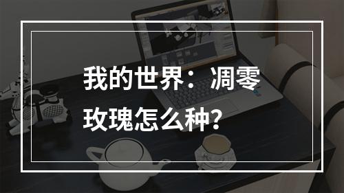 我的世界：凋零玫瑰怎么种？