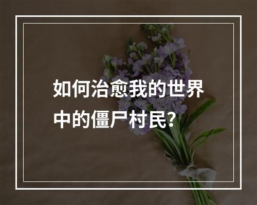 如何治愈我的世界中的僵尸村民？