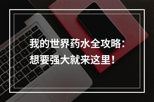 我的世界药水全攻略：想要强大就来这里！