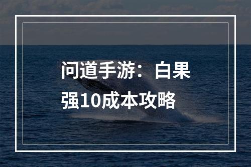 问道手游：白果强10成本攻略