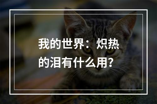 我的世界：炽热的泪有什么用？