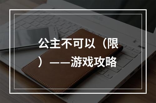 公主不可以（限）——游戏攻略