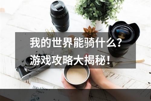 我的世界能骑什么？游戏攻略大揭秘！