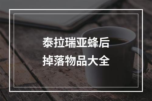 泰拉瑞亚蜂后掉落物品大全