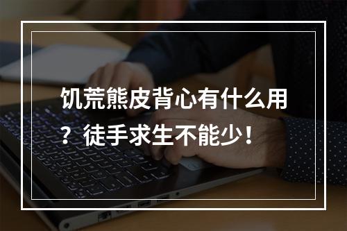 饥荒熊皮背心有什么用？徒手求生不能少！