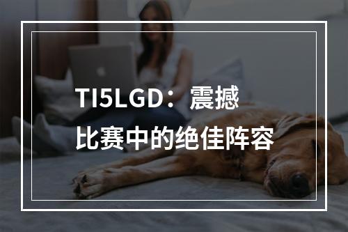 TI5LGD：震撼比赛中的绝佳阵容