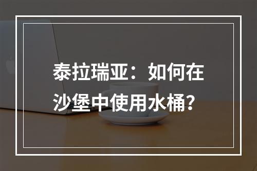 泰拉瑞亚：如何在沙堡中使用水桶？